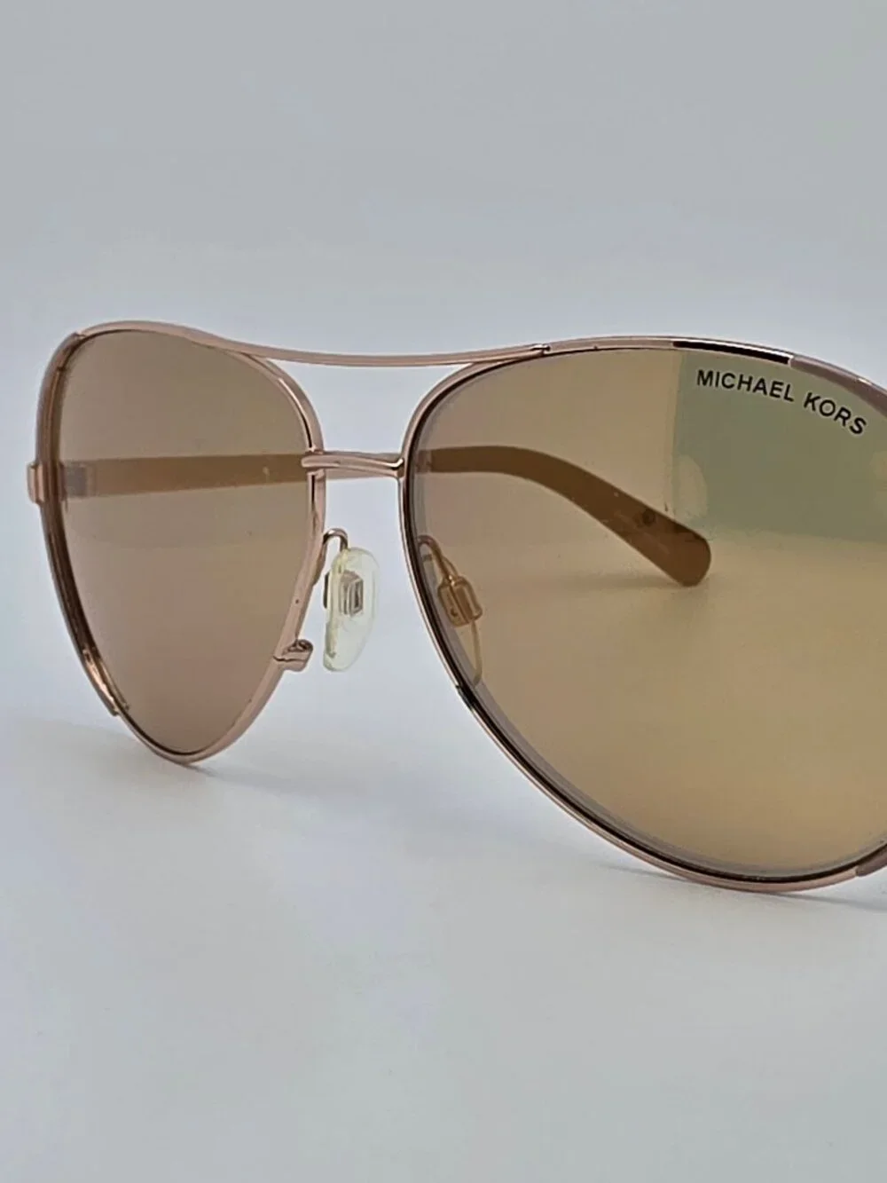 Michael Kors Chelsea MK5004 Rose Gold Taupe Rose Gold Mirror Aviator Sunglasses